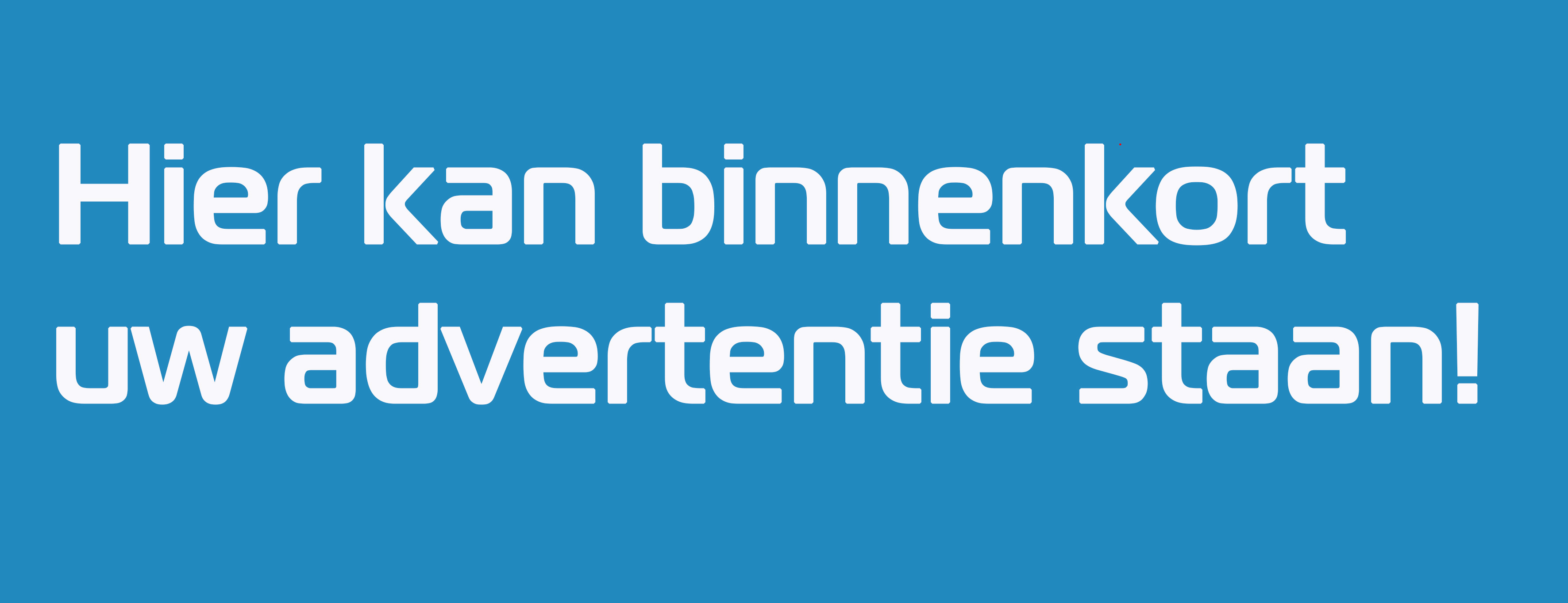 Hier kan binnenkort u advertentie staan